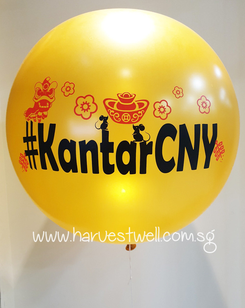 Customize Hashtag Jumbo Helium Latex Balloon Singapore